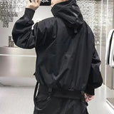 Itooh  Functional Retro Hooded Overalls Jacket Men's Spring Autumn Loose Oversize Couple Cargo Jacket Japanese Windbreaker Techwear