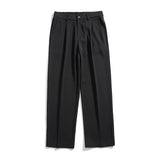 Itooh Black Suit Pants Men Fashion Society Mens Dress Pants Korean Loose Straight Wide-leg Pants Men Casual Office Formal Trousers