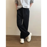 Itooh Summer Casual Pants Men Retro Straight Pants Men Japanese Streetwear Loose Wide Leg Pants Mens Vintage Trousers M-2XL ﻿