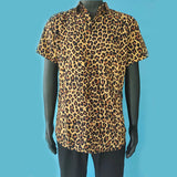 Itooh  Trend Mens Leopard Printed Shirt Casual Button Shirts Male Sexy Streetwear Shirt