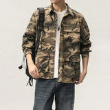 Itooh American Casual Camouflage Amikaki Shirt Men's Multiple Pockets Cargo Shirts New Spring Loose Function Military Shirt Jacket