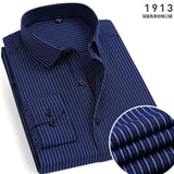 ITOOH New spring and autumn plaid stripes formal men's shirt long sleeve work clothes business casual free ironing slim solid color