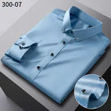 Itooh Spring and Autumn New Men's Long-Sleeved Shirt Mulberry Silk Business Casual Men's Formal Fashionable No-Iron Stretch Shirt