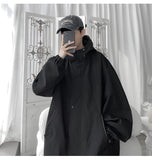 ITOOH Winter Outfits Men Hooded Windbreaker Loose Jacket