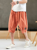 Itooh Plus Size Summer Harem Pants Men Short Joggers Chinese Style Calf-Length Casual Baggy Pants Male Capris Trousers 8XL