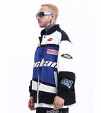 ITOOH Winter Outfits Men Motorsports Varsity Jackets