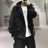 Itooh  Functional Retro Hooded Overalls Jacket Men's Spring Autumn Loose Oversize Couple Cargo Jacket Japanese Windbreaker Techwear