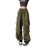 ITOOH Y2k Neon Pulse Parachute Sweatpants