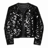 Mens Autumn Winter Korean Sequined Jackets 2023 New Necessities Youth Trendy Casual Temperament Party Nightclub Tops Unisex