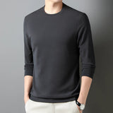 Itooh  New T-shirt Men's Casual Long Sleeve Round Neck Pullover Daily Men's Clothing Warm and Comfortable Tops