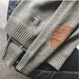 Itooh Japanese Tricolor Sweater Men Winter Clothing Fashion Thick Long Sleeve Knitted Pullover Sweater Oversized New Elbow Pads Jumper