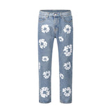 ITOOH Vibe Style Chic Cotton Print Kanye West Vintage Men Pencil Jeans Pants Retro Washed Hip Hop Women Slim Kpop Denim Trousers