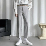 ITOOH Straight Fluid 9 Cropped Male Suit Trousers Draped Men's Summer Pants New in Chinese Homme Slacks Formal Spring Clothes 2024 Up