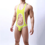 Itooh Men Sexy Open Butt Stretch Leotard Male Undershirts Jockstrap Jumpsuit Wrestling Seductive Menswear Underwear Singlet Bodysuit