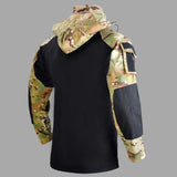 Itooh US Army Shirts Camouflage Multicam Military Combat T-Shirt Hooded Men Tactical Shirt Airsoft Paintball Camping Hunting Clothing