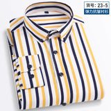 ITOOH Men's Business Casual Long Sleeve shirt Classic striped social dress shirt Wear free, wrinkle-resistant and easy to care for