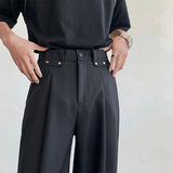 Itooh  Black Oversized Suit Pants Men Fashion Social Mens Dress Pants Korean Loose Straight Wide Leg Pants Mens Office Formal Trousers