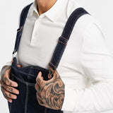 Itooh New Man Shoulder Strap Jeans Multi Pocket Torn Jumpsuit Streetwear Large Size Long Jeans For Men Clothing