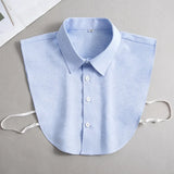 Itooh Oxford Textile Cotton Fake Collar for Men Unisex Versatile Spring Summer Fashion Business Collar Inside Office Work Fake Shirt