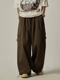 Itooh  Japanese Baggy Cargo Pants Men Oversize Wide Leg Cargo Trousers Male Loose Casual Streetwear Hip Hop Pocket Autumn