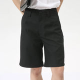 Itooh  Simple New Men's Casual Shorts Loose Zippers Solid Color Straight Wide Leg Male Trousers Summer Fashion 2024