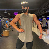 Itooh Mens Workout Running Casual Tank Top New Fitness Summer Fashion Singlet Quick Dry Vest Clothing Bodybuilding Sleeveless Shirt