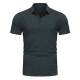 Itooh  Upto EUR Sizes Tall Man Brand Top-Quality Men's Golf Shirt Lop-up Hollow Short-sleeved Polo Shirt SummerIce Silk Breathable Tee