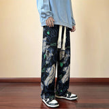 Itooh American High Street Casual Pants Men's Tie-dye Bear Graffiti Casual Loose Wide-leg Pants Trendy Brand Niche Mopping Trousers