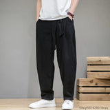 ITOOH Cotton Linen Pants Men Elastic Waist Casual Harem Pant Loose Sweatpants Traditional Chinese Trousers pantalons homme