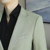 ITOOH New Men's Fashion Leisure Suit for Commute, Street, and Travel with Slim-Fit Single-Breasted Jacket in S-5XL Sizes