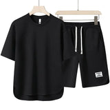 Itooh Casual Men's T-shirt Set Sportswear For Male Oversized Clothing Short Sleeve Shorts 2 Piece Suits Mens Beach Shorts Tracksuit