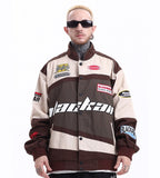 ITOOH Winter Outfits Men Motorsports Varsity Jackets