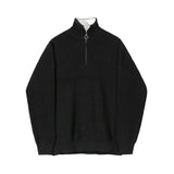 Itooh Semi-High Neck Zipper Sweater