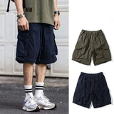 Itooh Fashionable Korean street overalls for men in spring and summer Y2K new multi pocket personalized retro casual sports shorts