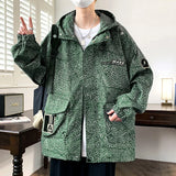 ITOOH 2024 Spring Autumn Men's Loose Hooded Jackets Casual Hip Hop Streetwear Harajuku Coats Outdoor Windbreaker Tops Clothing