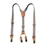 Itooh 4 Metal Clip Men's Suspenders Fashion Unisex Y Shape Suspenders British Retro Stretch Adjustable Belt Strap Non-slip Dad Gift