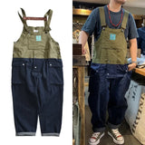 Itooh Workwear Jumpsuit Men's Suspenders Denim Trousers Europe American Tide Brand Workers Loose Casual Jeans Overalls High Street