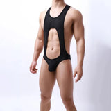 Itooh Men Sexy Open Butt Stretch Leotard Male Undershirts Jockstrap Jumpsuit Wrestling Seductive Menswear Underwear Singlet Bodysuit