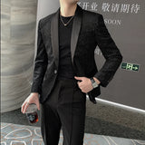 Itooh Spring Men Blazers Striped Casual Suit Jacket Sequins Stage Singer DJ Dress Coat Slim Fit Streetwear Social Costume Homme