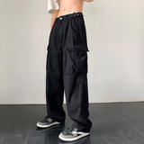 ITOOH Side Belt Detailed Baggy Cargo Pants