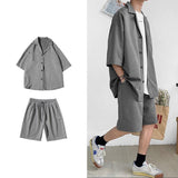 ITOOH Soft Boy Shirt and Shorts Two Piece Set