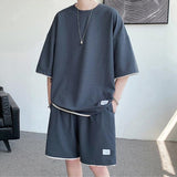 ITOOH Soft Boy Sweatshirt & Sweatshorts Two Piece Set