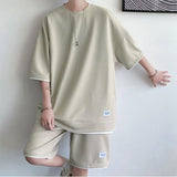 ITOOH Soft Boy Sweatshirt & Sweatshorts Two Piece Set