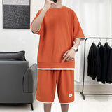 ITOOH Soft Boy Sweatshirt & Sweatshorts Two Piece Set