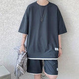 ITOOH Soft Boy Sweatshirt & Sweatshorts Two Piece Set