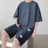 ITOOH Soft Boy Sweatshirt & Sweatshorts Two Piece Set