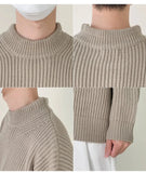 Itooh Stand-up Collar Pleated Pullover Sweater