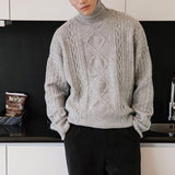 Itooh Thickened Twist Turtleneck Sweater