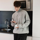 Itooh Thickened Twist Turtleneck Sweater