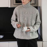 Itooh Thickened Twist Turtleneck Sweater